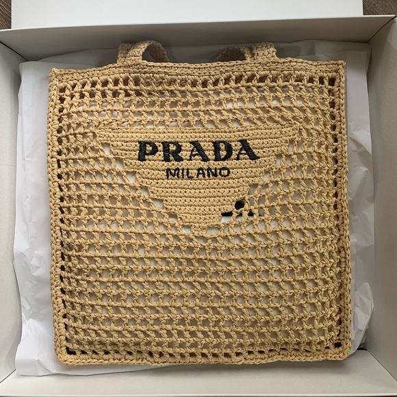 Prada Handbags - New in box Prada Raffia tote